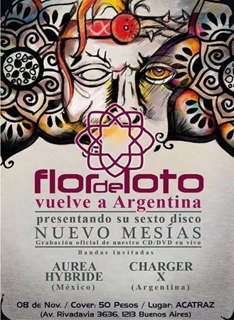 Afiche virtual y Flyer de difusin del show de la banda en Buenos Aires.